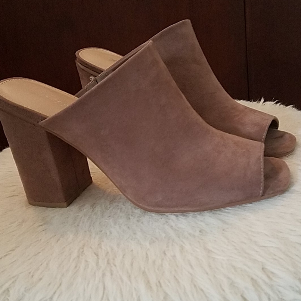 Size 7 suede mules